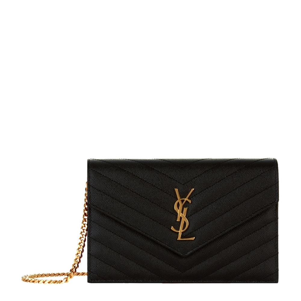 SAINT LAURENT- Monogram Envelope Chain Wallet